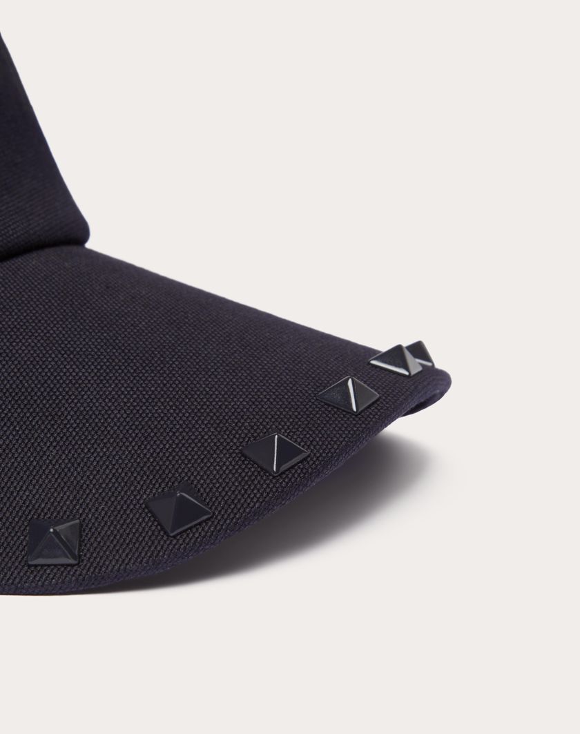 Valentino Handbags Cappello Baseball Rockstud In Cotone Con Applicazione Stud Per Uomo In Navy | Valentino IT