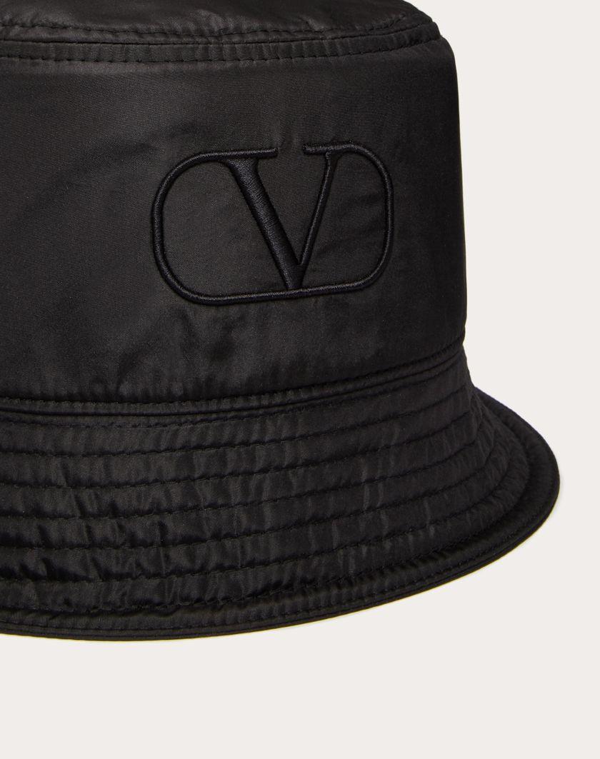 Valentino Handbags Cappello Bucket Vlogo Signature In Seta Per Uomo In Nero | Valentino IT