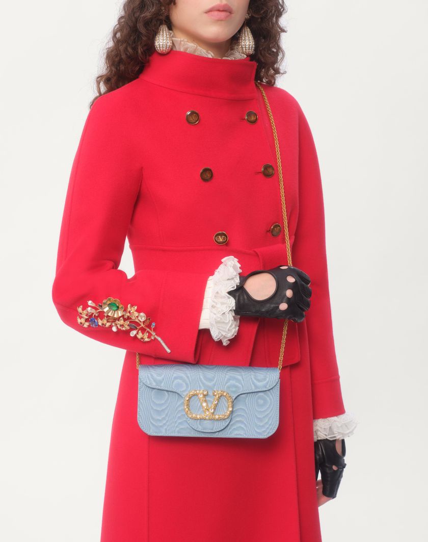 Valentino Handbags Cappotto In Compact Drap Per Donna In Rosso | Valentino IT