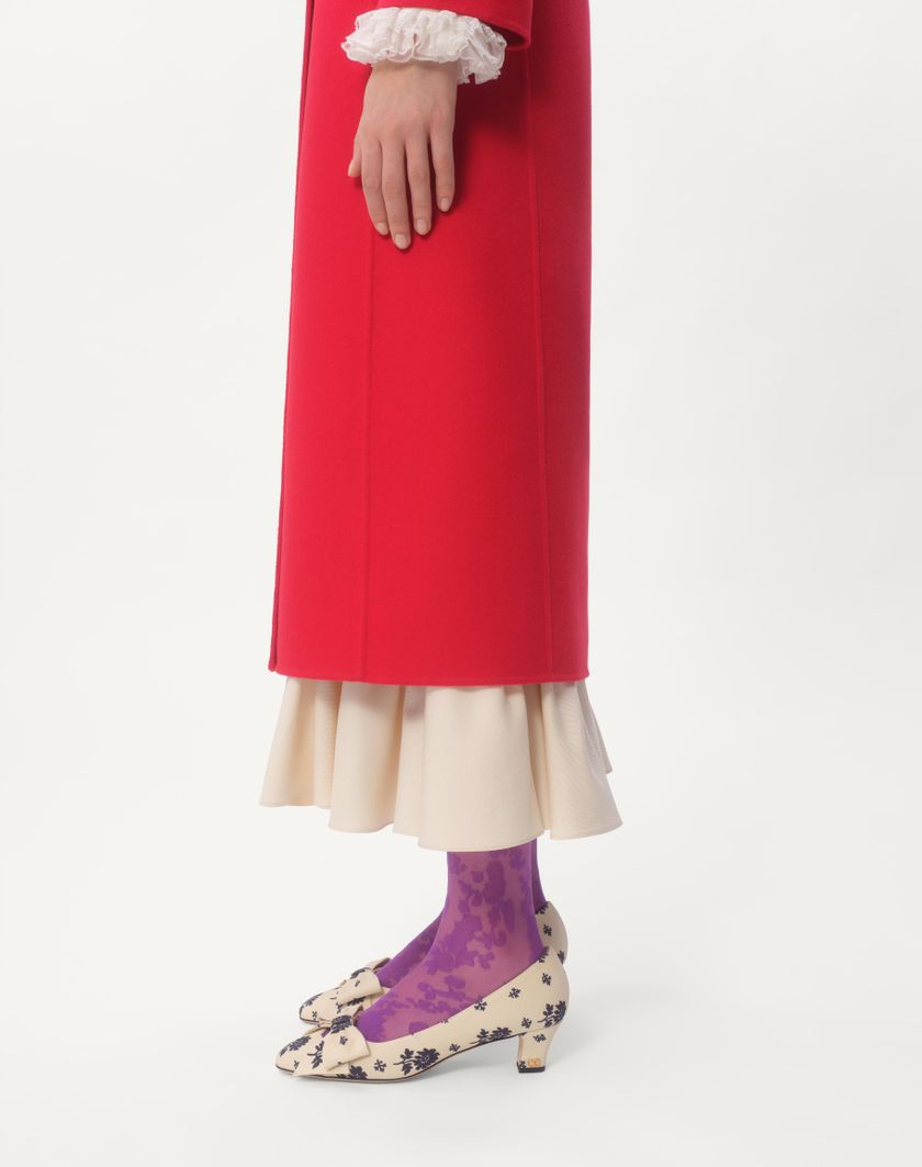 Valentino Handbags Cappotto In Compact Drap Per Donna In Rosso | Valentino IT