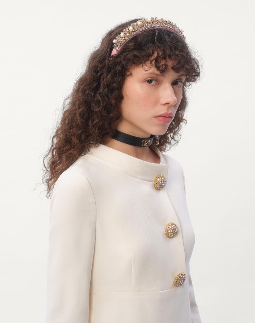 Valentino Handbags Cerchietto Valentino In Lana E Seta Con Ricamo Per Donna In Multicolor | Valentino IT