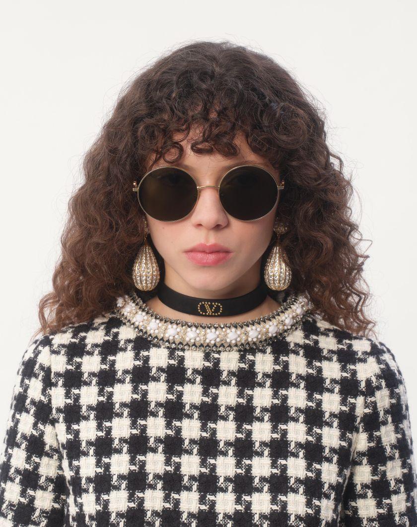 Valentino Handbags Choker Valentino Garavani Vlogo Signature In Pelle E Metallo Per Donna In Nero | Valentino IT