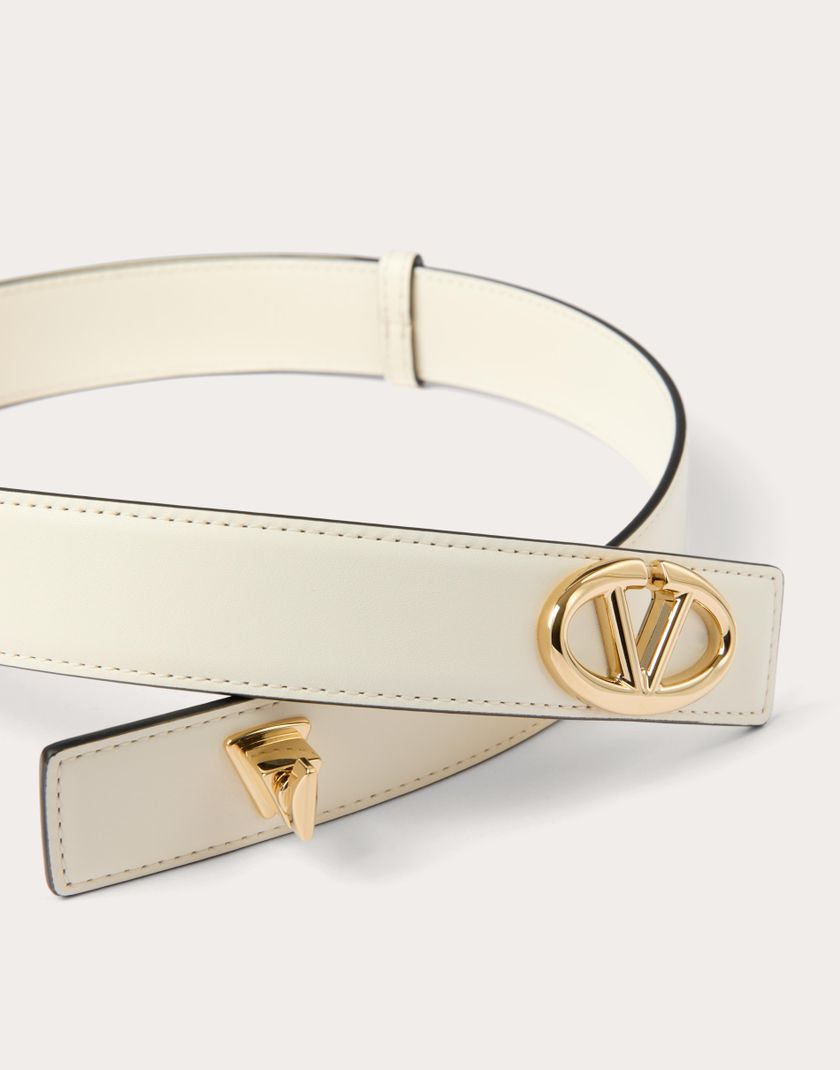 Valentino Handbags Cintura Vlogo The Bold Edition In Vitello 30 Mm Per Donna In Nero | Valentino IT