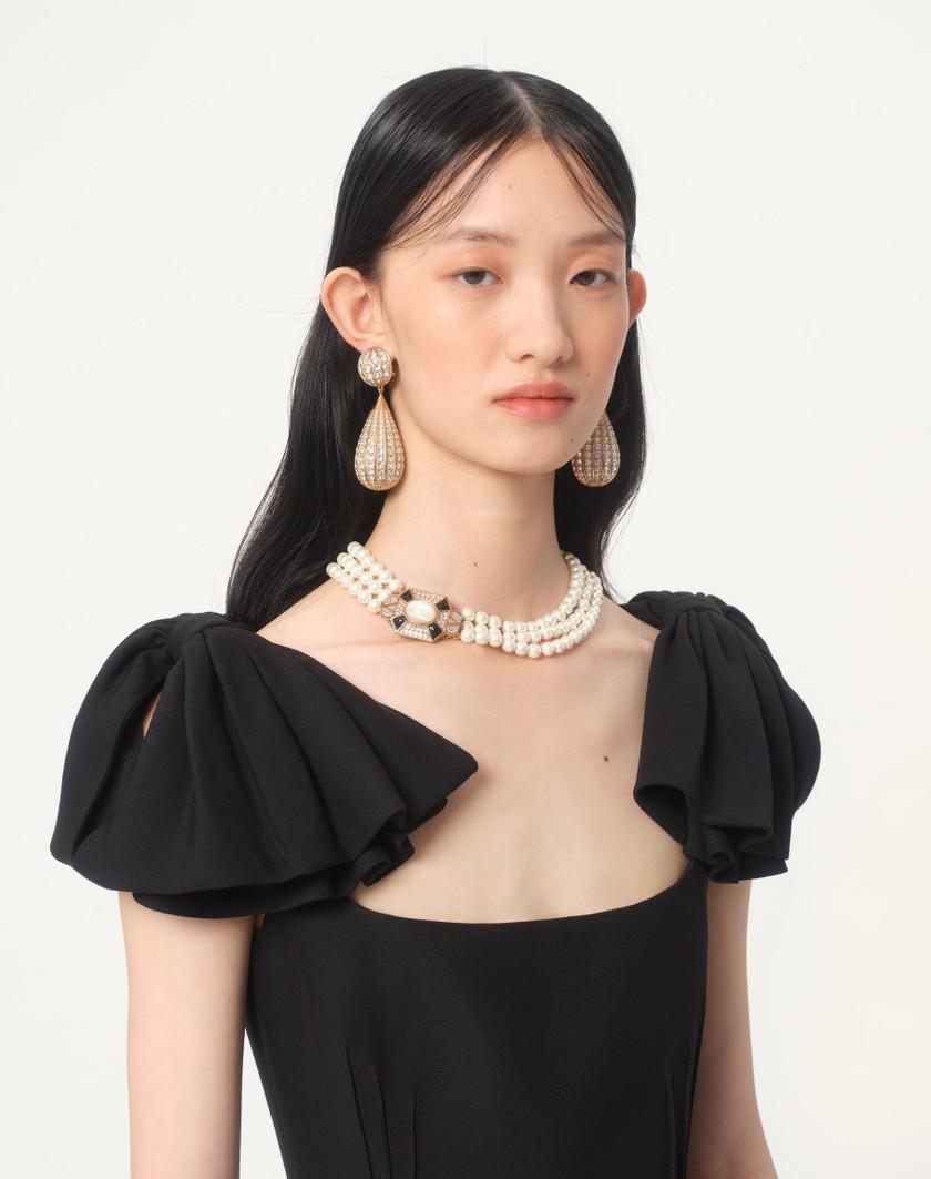 Valentino Handbags Collana Pas Plus In Metallo Smalto Resina Perle E Cristalli Swarovski® Per Donna In Multicolor | Valentino IT