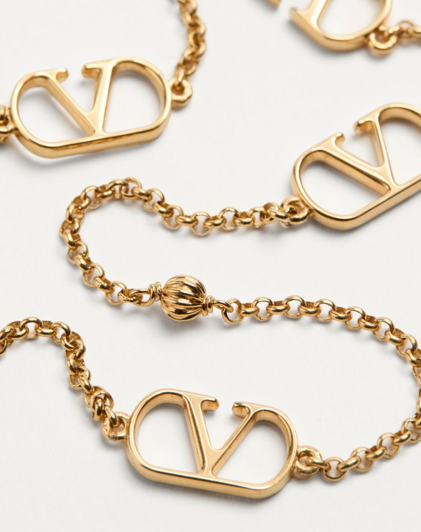 Valentino Handbags Collana Vlogo Signature In Metallo Per Donna In Oro | Valentino IT