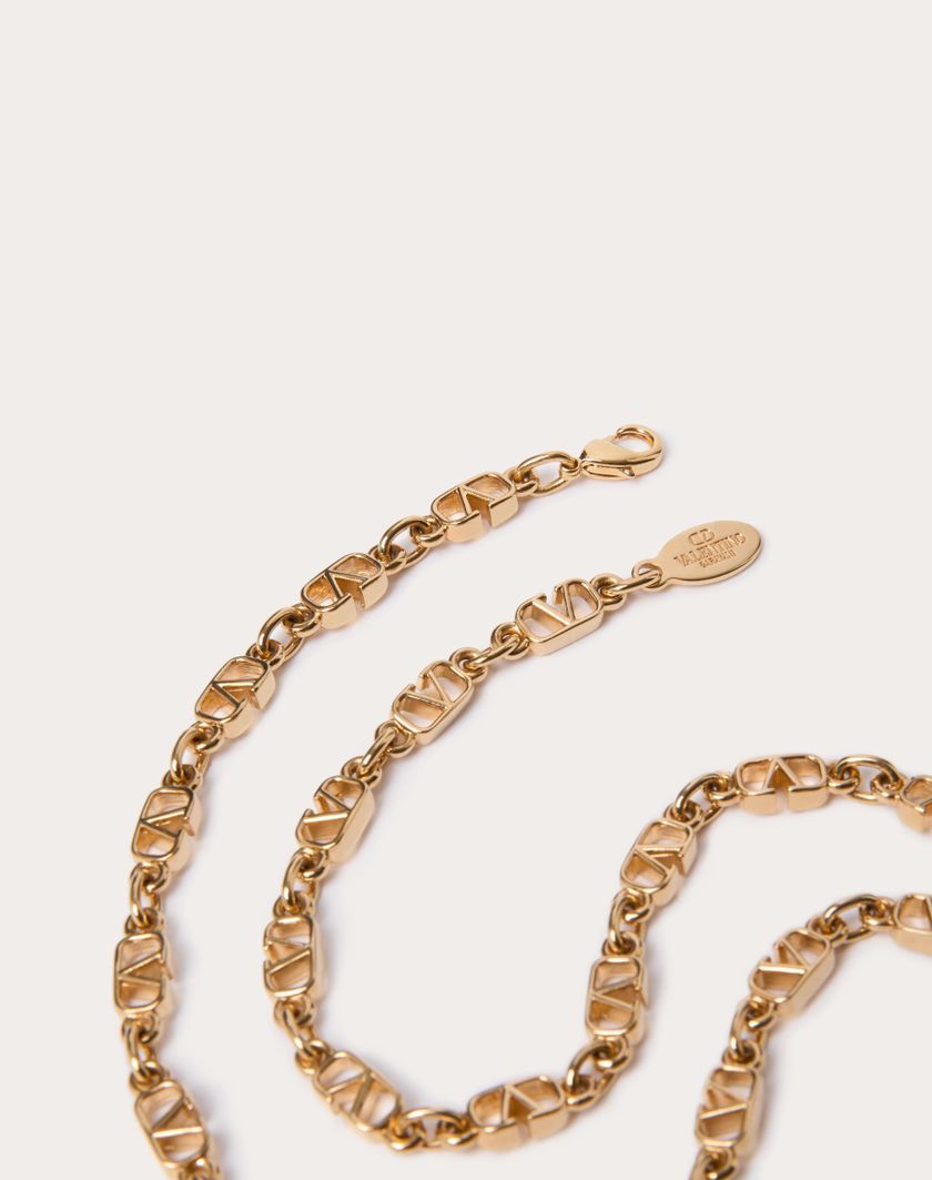 Valentino Handbags Collana Vlogo Signature In Metallo Per Donna In Oro | Valentino IT