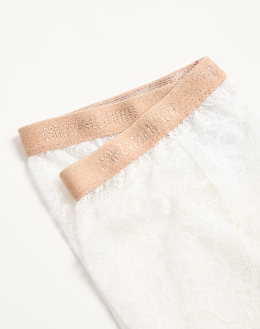 Valentino Handbags Collant In Pizzo Per Donna In Bianco | Valentino IT