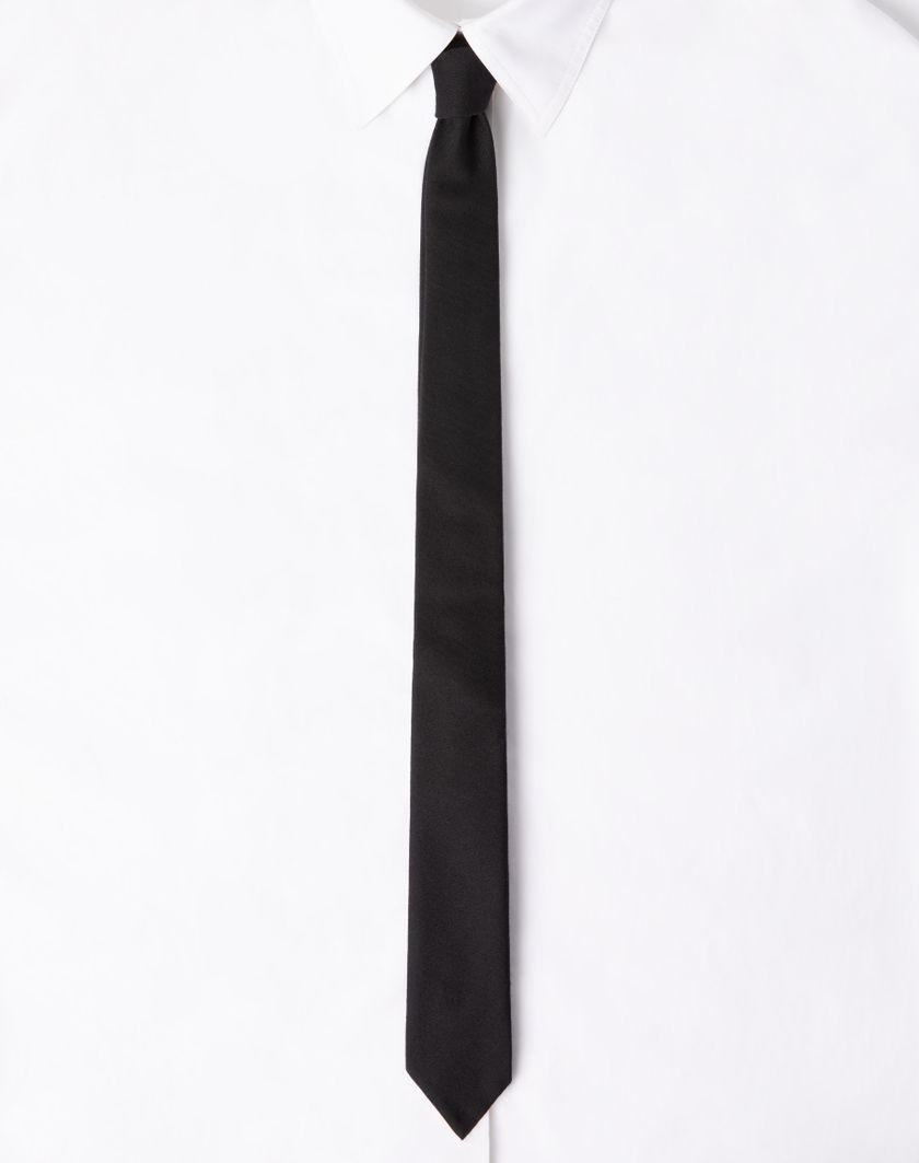 Valentino Handbags Cravatta Valentie In Lana E Seta Per Uomo In Nero | Valentino IT