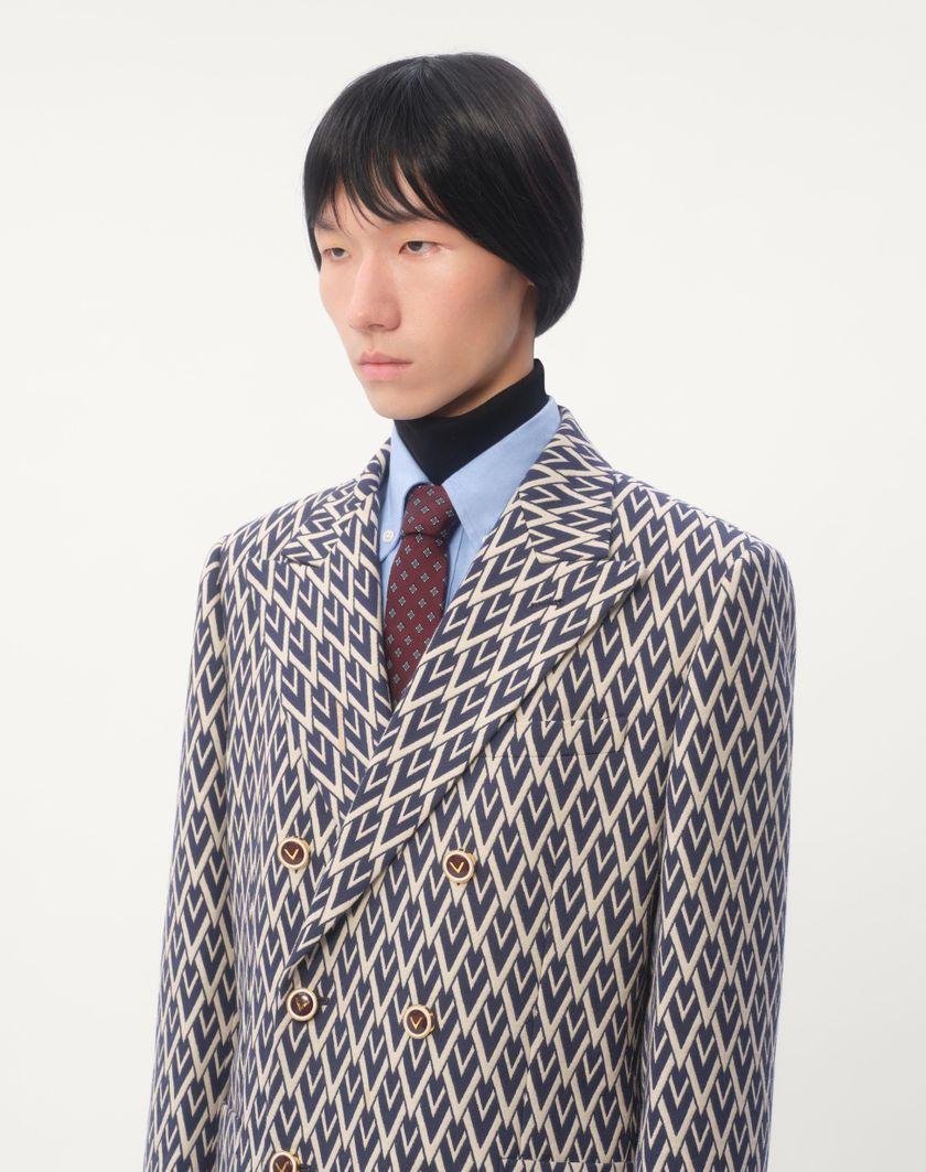 Valentino Handbags Cravatta Valentie In Seta Con Micro Check Per Uomo In Beige/nero/bianco/rosa | Valentino IT