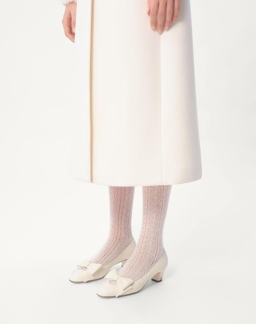 Valentino Handbags Décolleté Bowow In Capretto 45mm Per Donna In Water Rose | Valentino IT