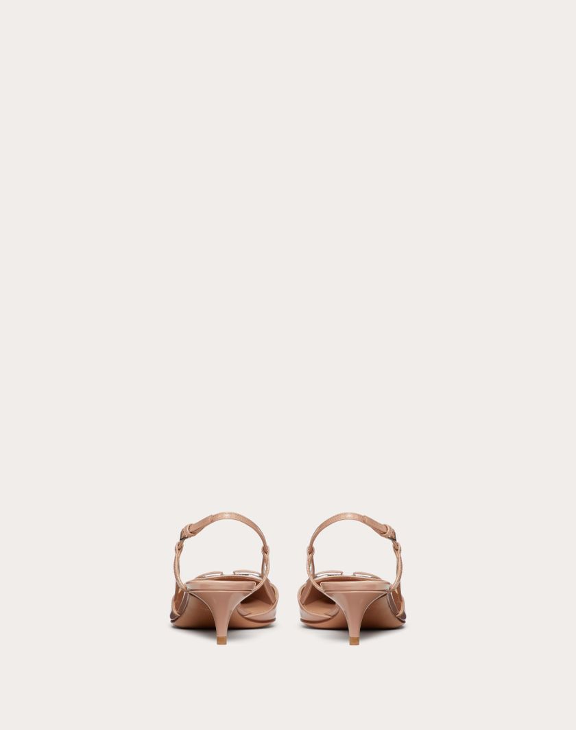 Valentino Handbags Décolleté Slingback Vlogo Signature In Vernice 40mm Per Donna In Rose Cannelle | Valentino IT