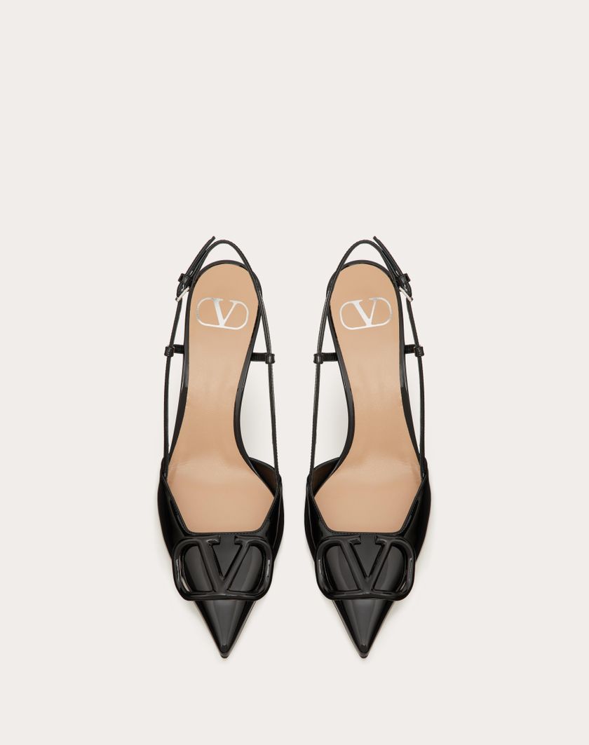 Valentino Handbags Décolleté Slingback Vlogo Signature In Vernice 80mm Per Donna In Rose Cannelle | Valentino IT