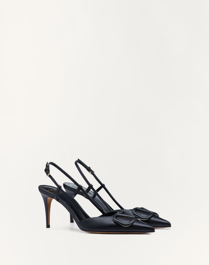 Valentino Handbags Décolleté Slingback Vlogo Signature In Vitello 80mm Per Donna In Poudre | Valentino IT