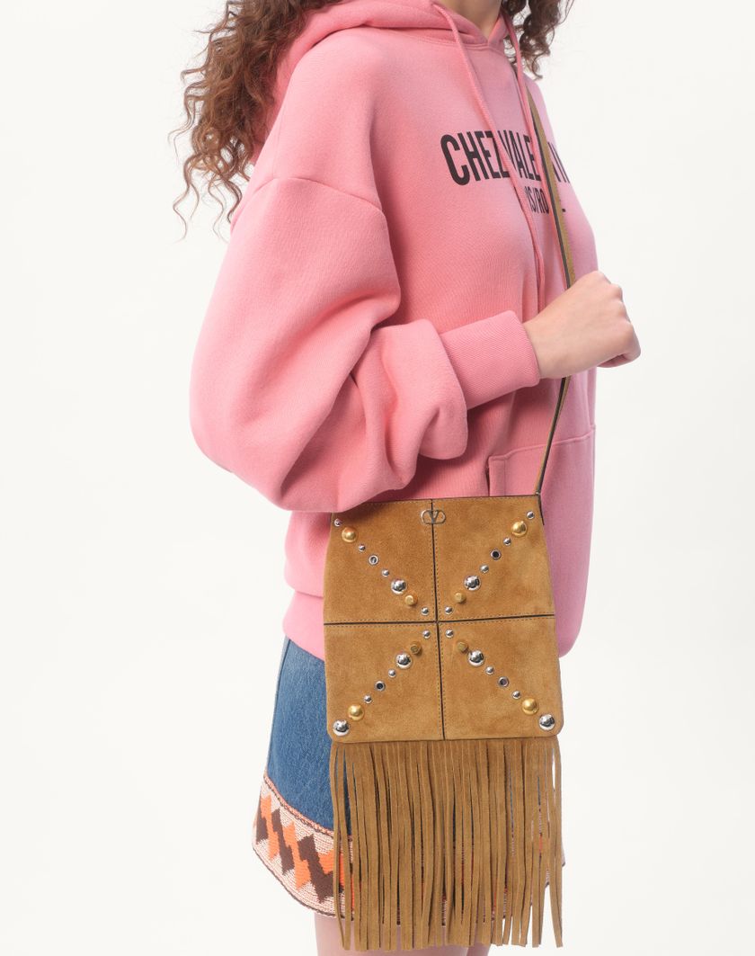 Valentino Handbags Felpa In Cotone Con Cappucco E Stampa Chez Valentino Per Donna In Rosa | Valentino IT