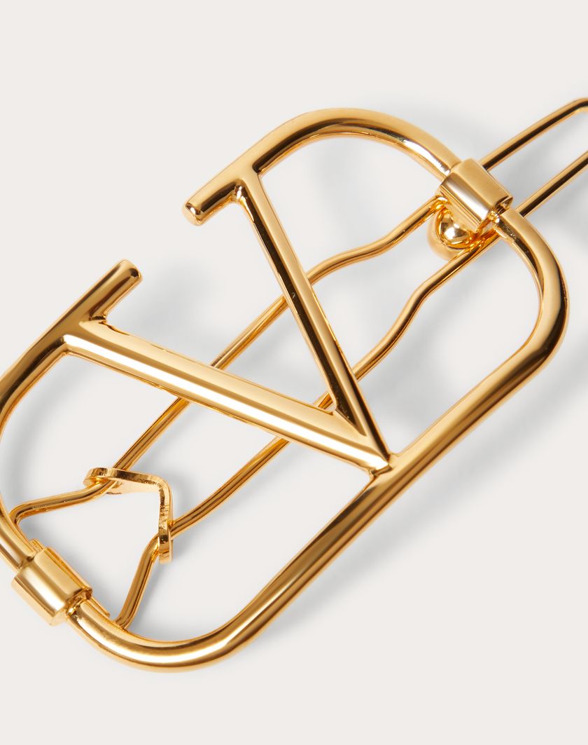 Valentino Handbags Fermaglio Per Capelli Vlogo Signature In Metallo Per Donna In Oro | Valentino IT