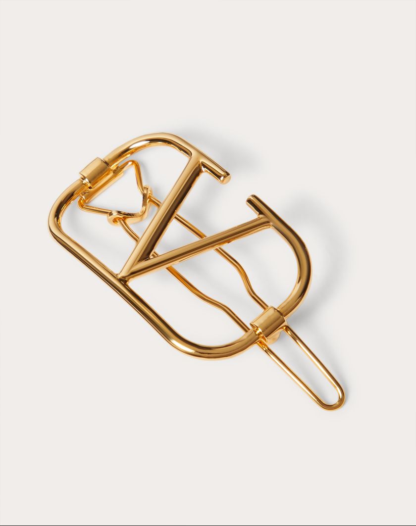 Valentino Handbags Fermaglio Per Capelli Vlogo Signature In Metallo Per Donna In Oro | Valentino IT
