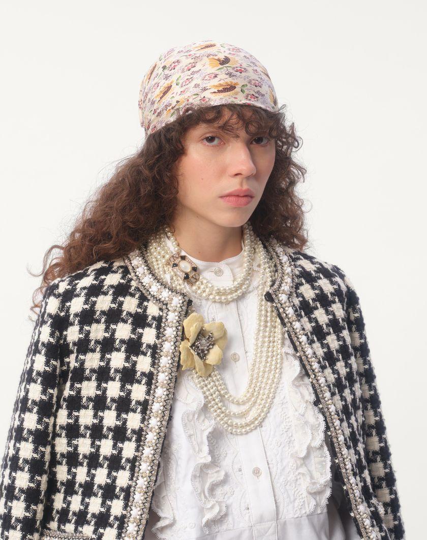 Valentino Handbags Foulard Papier Floral In Seta Per Donna In Lilla | Valentino IT