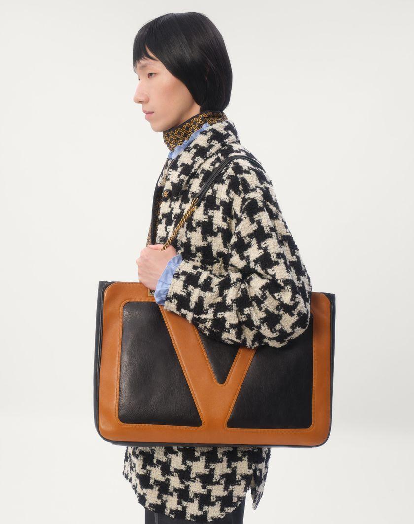 Valentino Handbags Giacca Camicia In Lana Con Motivo Pied De Coque Per Uomo In Avorio/nero | Valentino IT