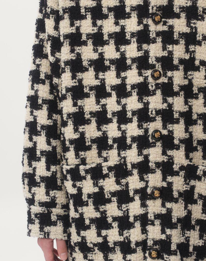 Valentino Handbags Giacca Camicia In Lana Con Motivo Pied De Coque Per Uomo In Avorio/nero | Valentino IT