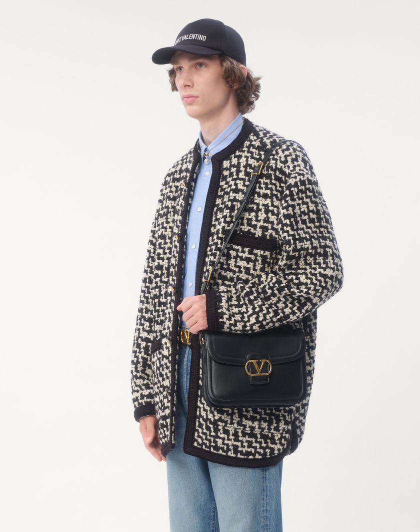 Valentino Handbags Giacca Camicia In Tweed Di Lana Per Uomo In Avorio/nero | Valentino IT