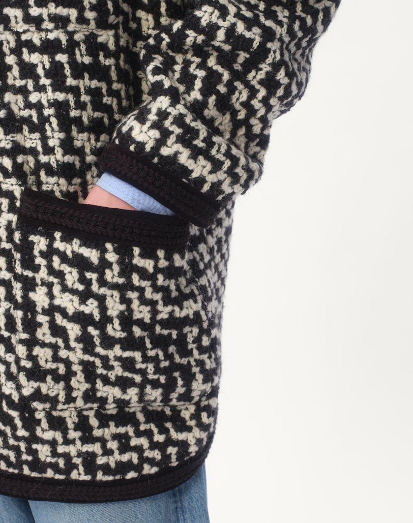 Valentino Handbags Giacca Camicia In Tweed Di Lana Per Uomo In Avorio/nero | Valentino IT