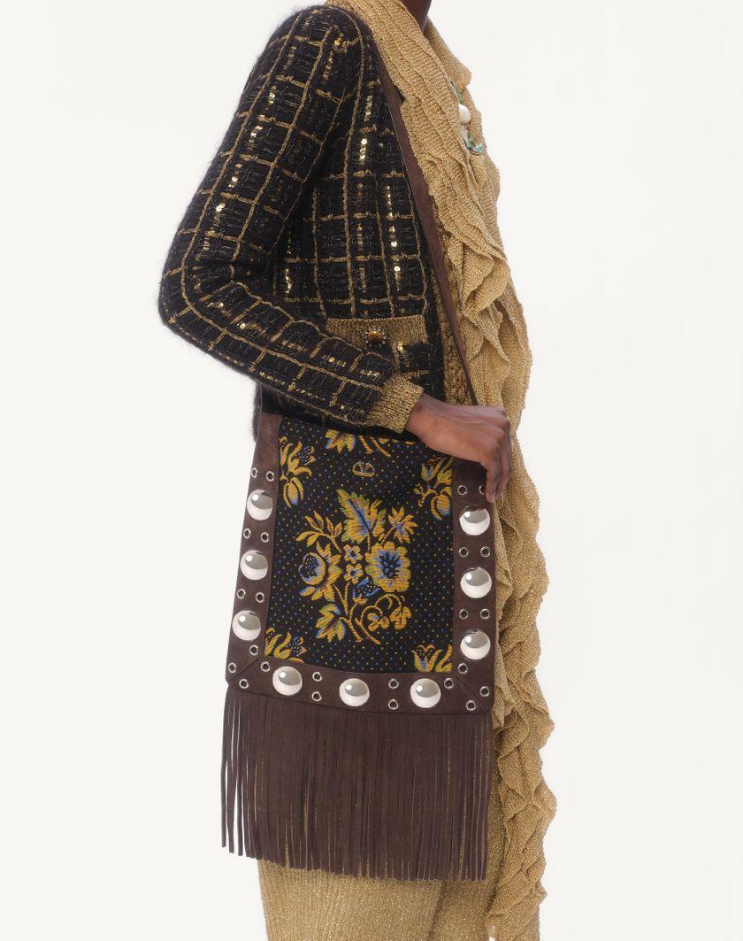 Valentino Handbags Giacca Di Maglia In Mohair E Paillettes Per Donna In Nero/oro | Valentino IT
