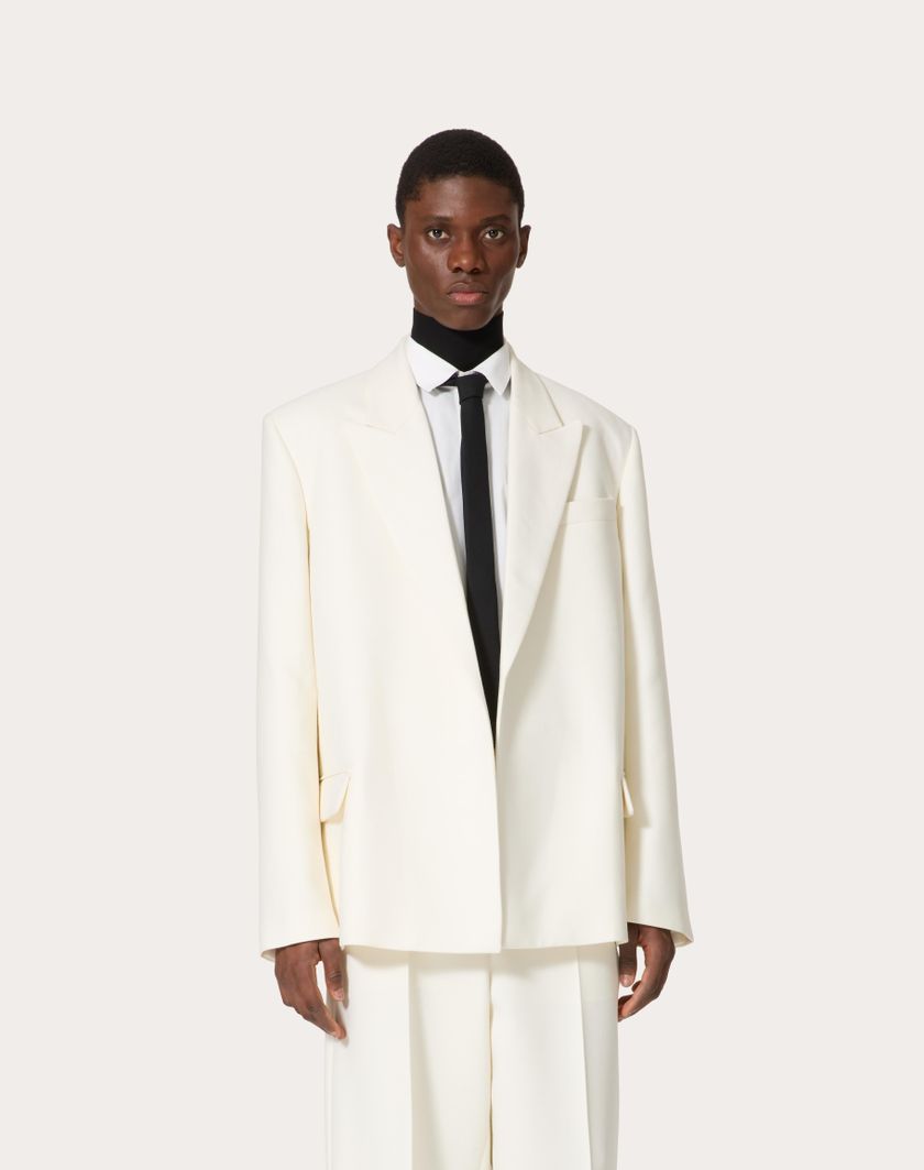 Valentino Handbags Giacca Doppiopetto In Lana Per Uomo In Avorio | Valentino IT