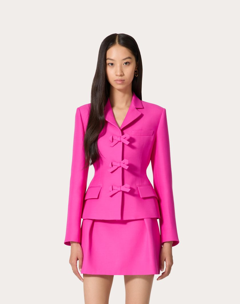 Valentino Handbags Giacca In Crepe Couture Per Donna In Pink Pp | Valentino IT