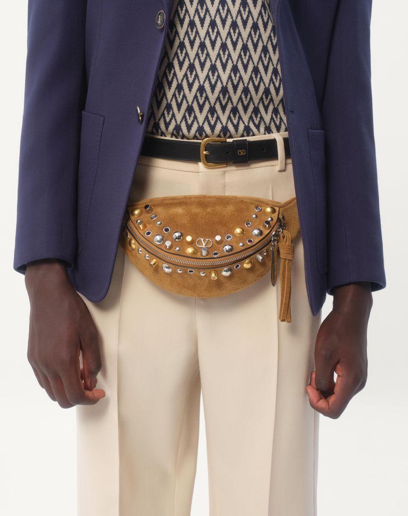 Valentino Handbags Giacca Monopetto In Gabardina Di Lana Per Uomo In Indaco | Valentino IT