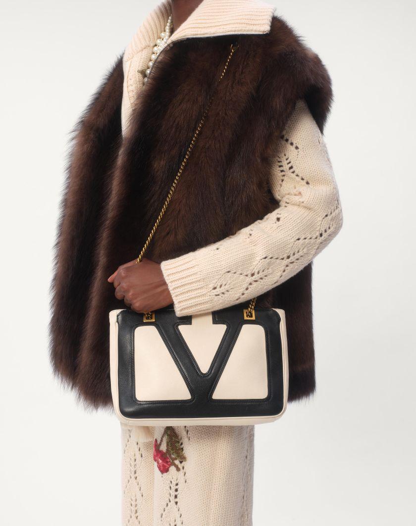 Valentino Handbags Gilet In Shearling Per Donna In Marrone | Valentino IT