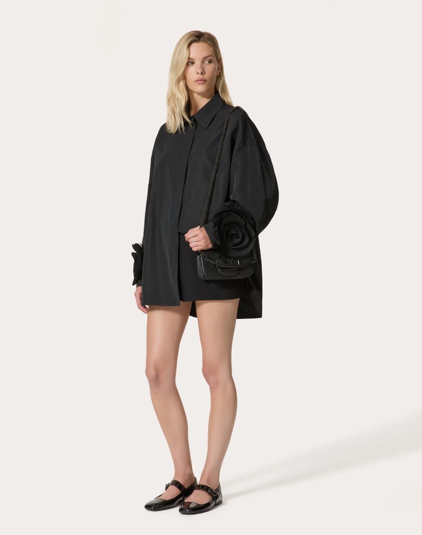 Valentino Handbags Giubbino In Micro Faille Per Donna In Nero | Valentino IT