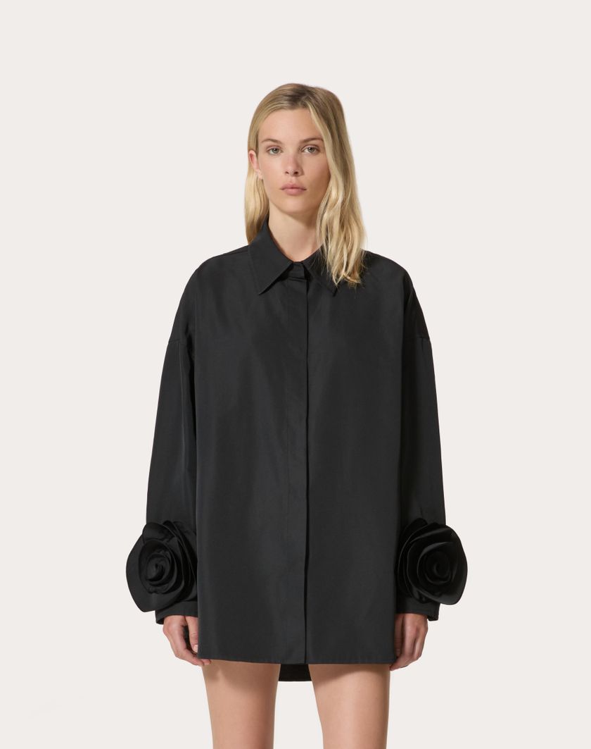 Valentino Handbags Giubbino In Micro Faille Per Donna In Nero | Valentino IT