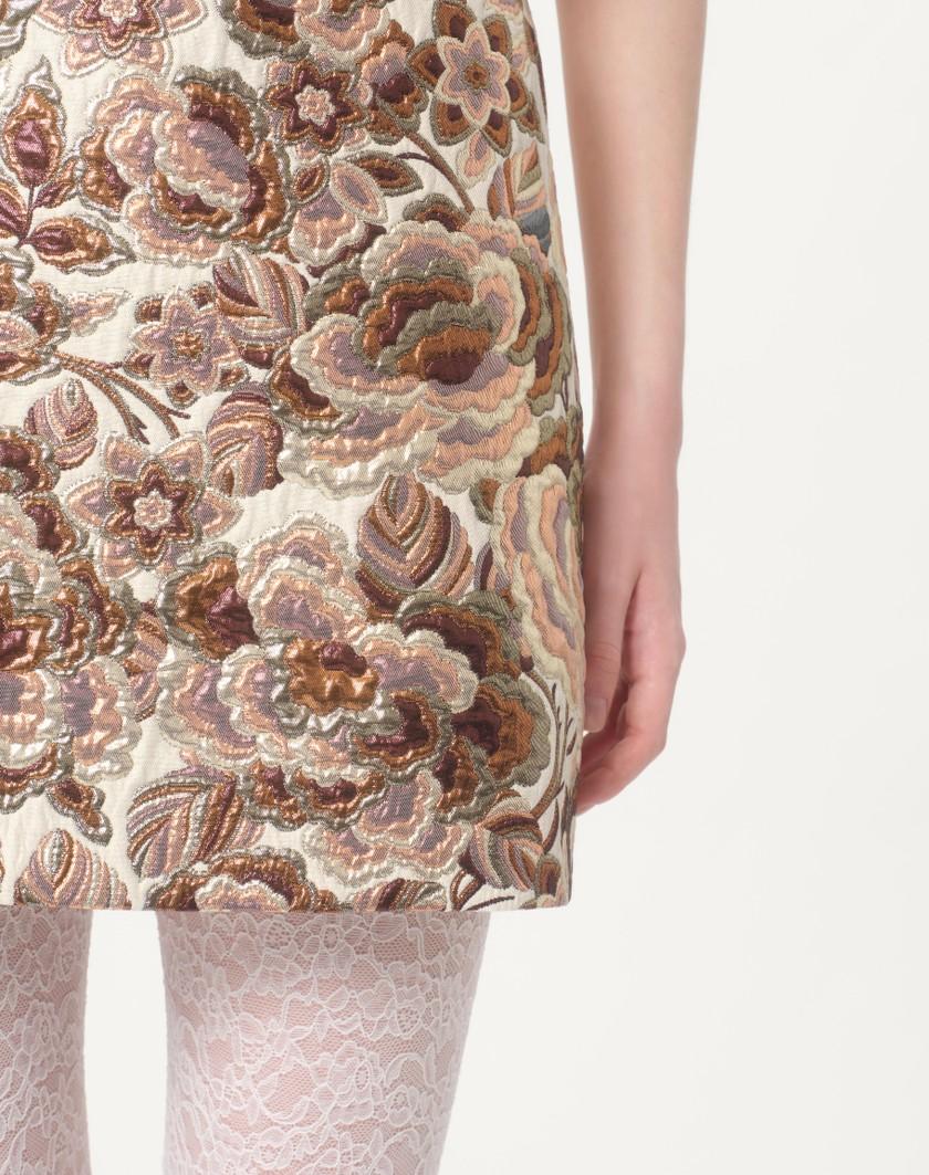 Valentino Handbags Gonna In Apres L'hiver Matelasse' Rose Lurex Per Donna In Avorio/rosa | Valentino IT