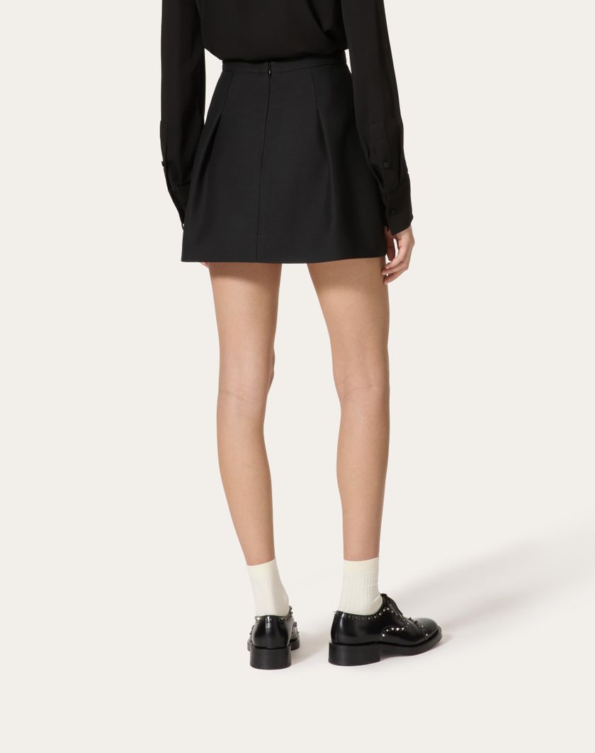 Valentino Handbags Gonna In Crepe Couture Per Donna In Nero | Valentino IT