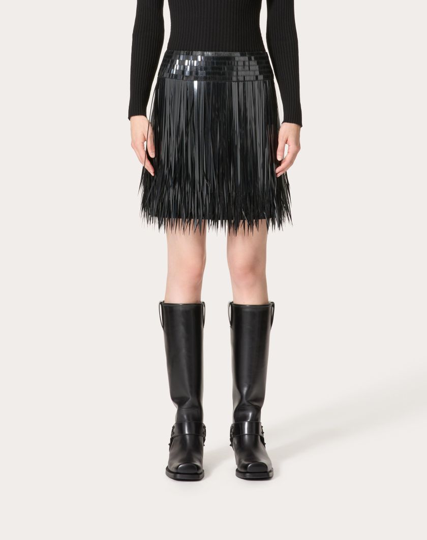 Valentino Handbags Gonna In Organza Ricamata Per Donna In Nero | Valentino IT