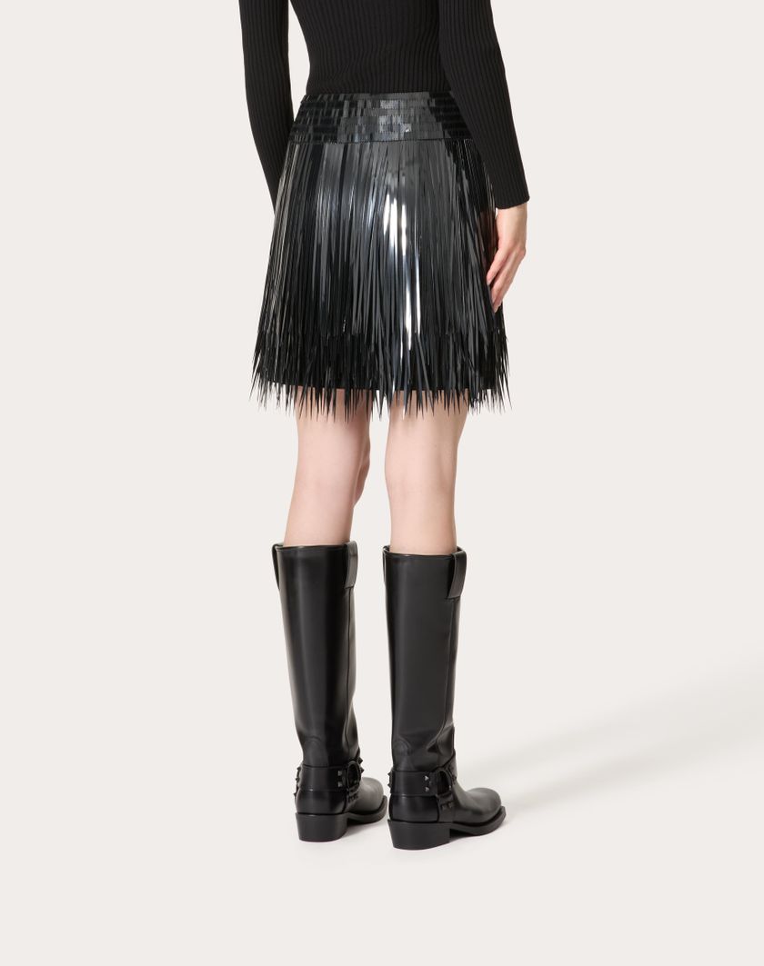 Valentino Handbags Gonna In Organza Ricamata Per Donna In Nero | Valentino IT