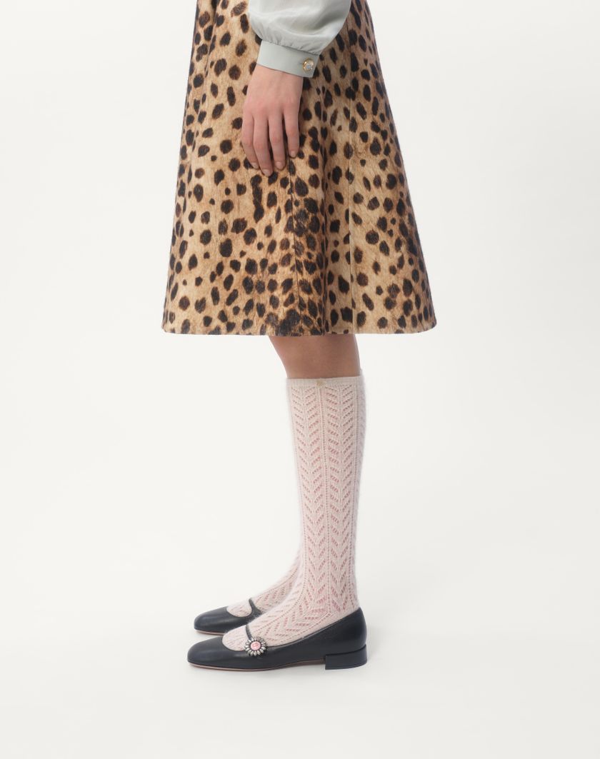 Valentino Handbags Gonna In Panno Stampato Giaguaro Spots Per Donna In Animalier | Valentino IT