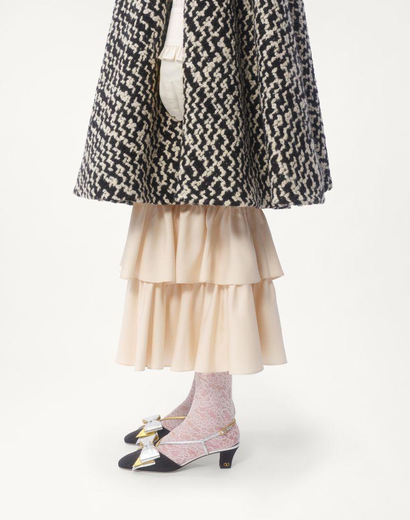 Valentino Handbags Gonna In Shantung Per Donna In Crema | Valentino IT