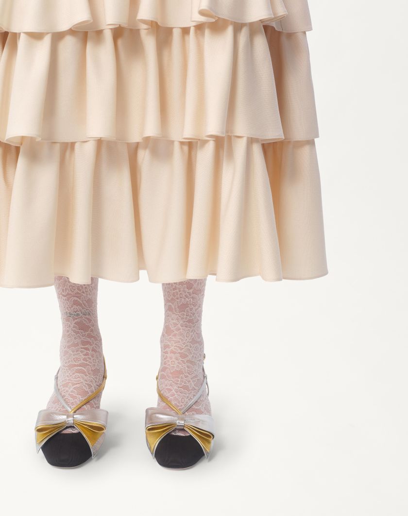 Valentino Handbags Gonna In Shantung Per Donna In Crema | Valentino IT