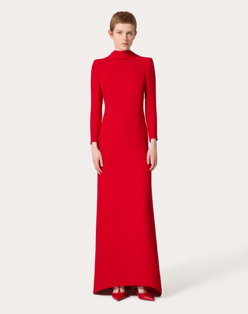 Valentino Handbags Gown In Cady Couture Per Donna In Rosso | Valentino IT