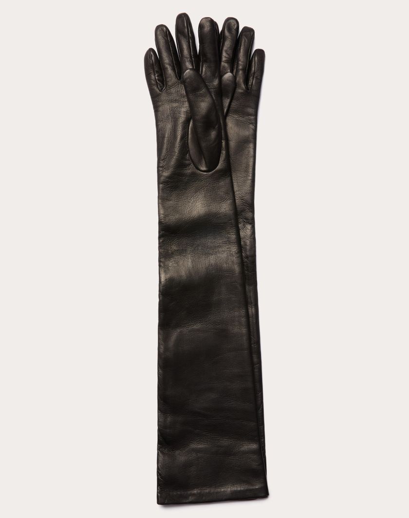 Valentino Handbags Guanti Vlogo The Bold Edition In Nappa Per Donna In Nero/rutenio | Valentino IT