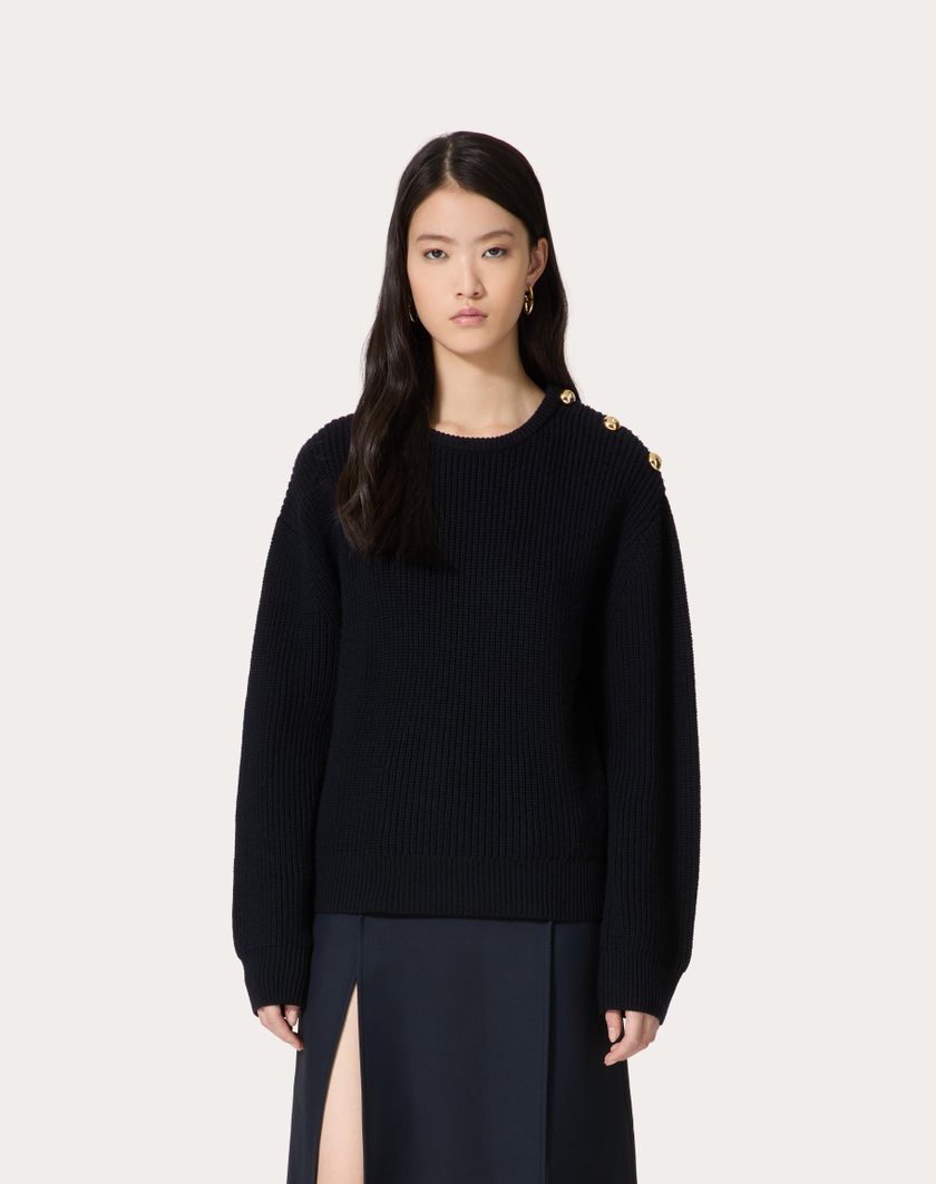 Valentino Handbags Maglia In Lana Per Donna In Navy | Valentino IT