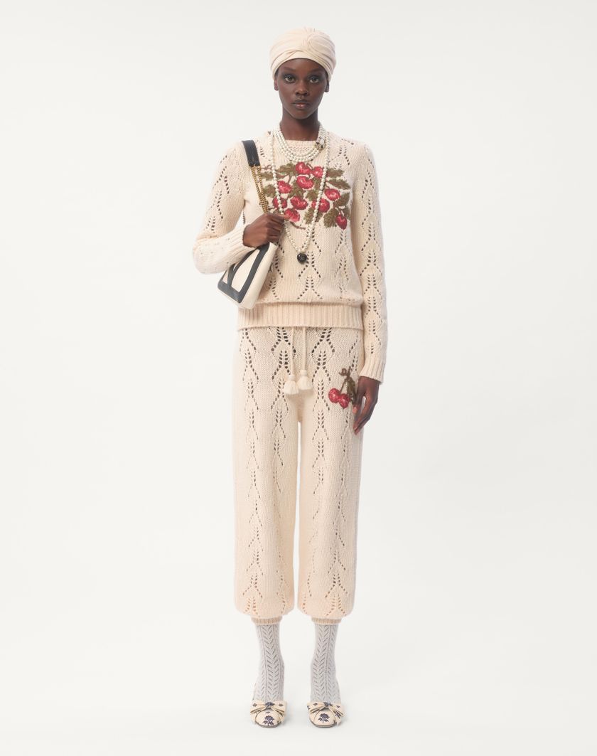 Valentino Handbags Maglia In Lana Ricamata Per Donna In Multicolor | Valentino IT