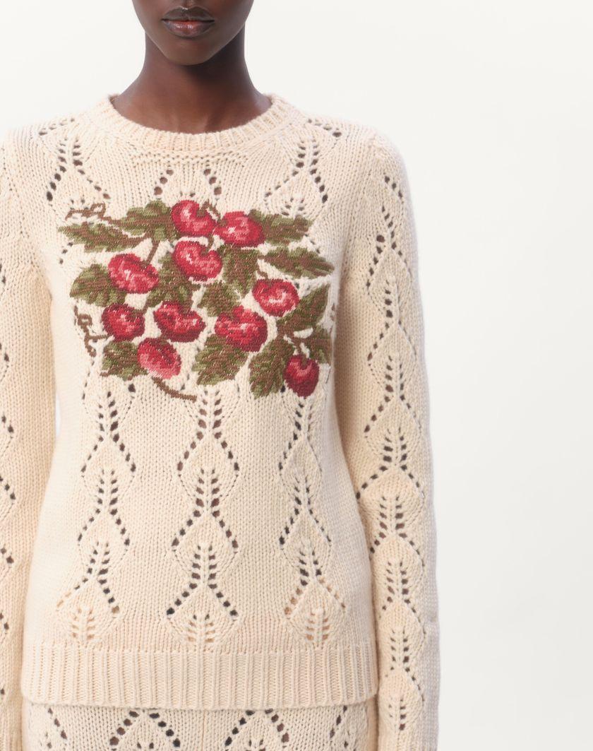 Valentino Handbags Maglia In Lana Ricamata Per Donna In Multicolor | Valentino IT