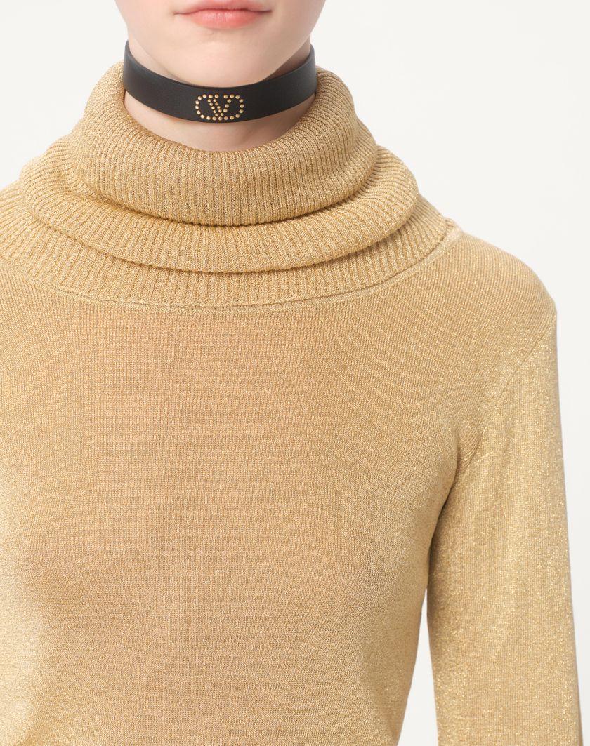 Valentino Handbags Maglia In Lurex Per Donna In Oro | Valentino IT