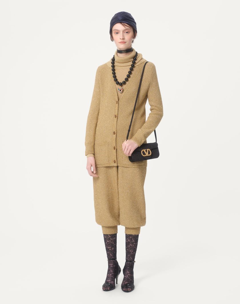Valentino Handbags Maglia In Lurex Per Donna In Rosa | Valentino IT