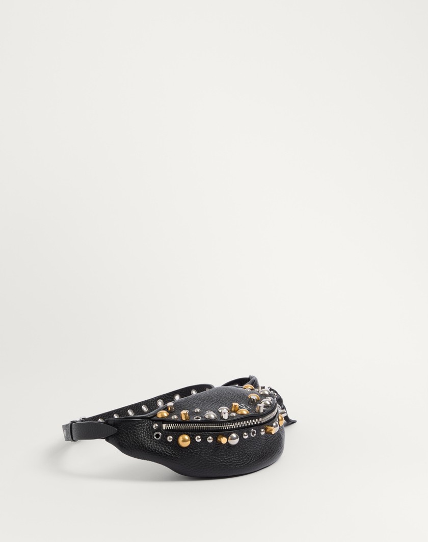 Valentino Handbags Marsupio Valentino Garavani Nellcôte In Vitello Granato Per Uomo In Nero | Valentino IT