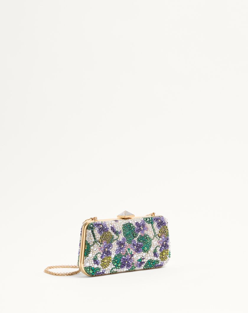 Valentino Handbags Minaudiere Carry Secrets Con Strass Motivo Floreale Per Donna In Multicolor | Valentino IT