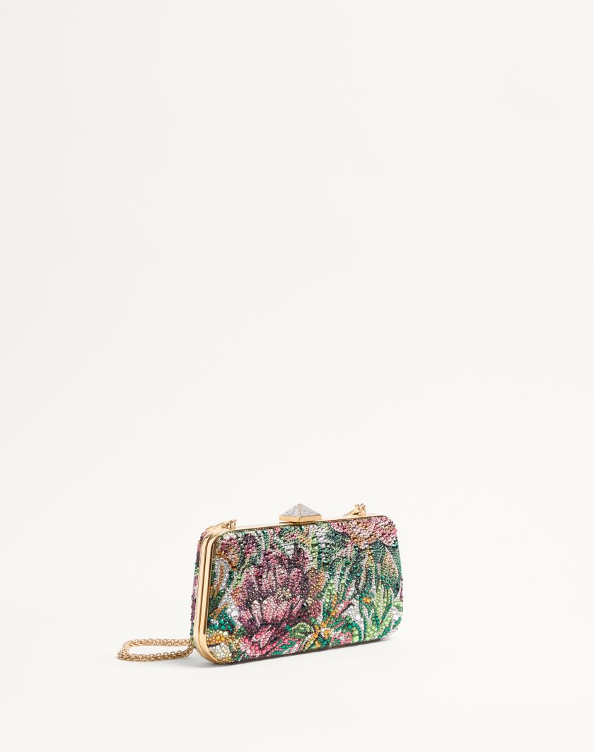 Valentino Handbags Minaudiere Carry Secrets Con Strass Motivo Voyage Imaginaire Per Donna In Multicolor | Valentino IT