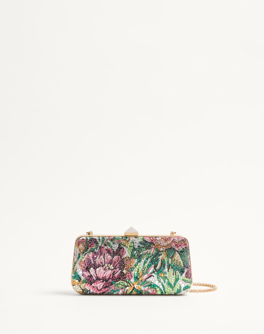 Valentino Handbags Minaudiere Carry Secrets Con Strass Motivo Voyage Imaginaire per Donna in Multicolor | Valentino IT